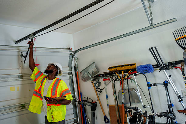 Professional Garage Door Roller Replacement technician working in Union City, PA